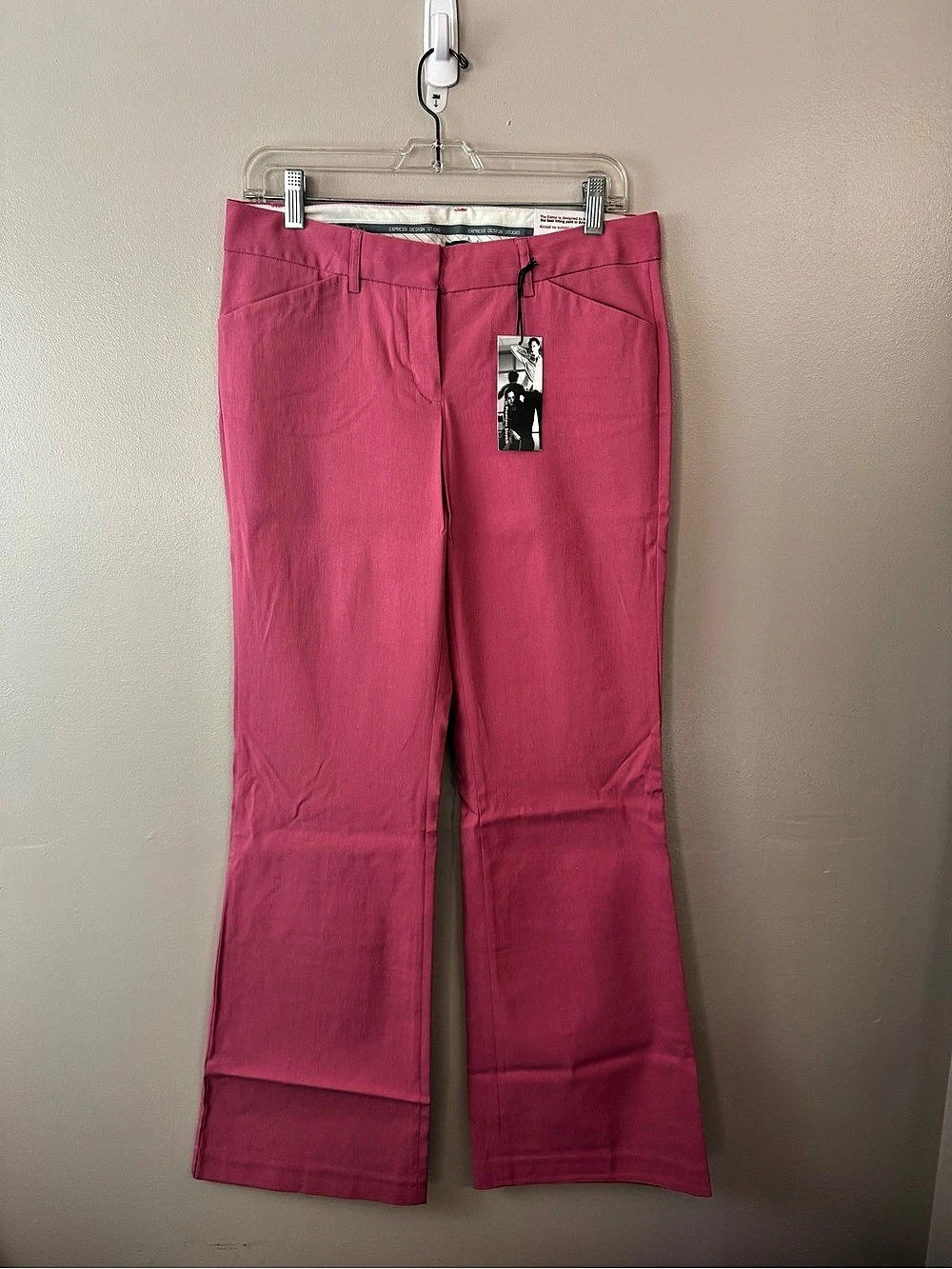 Express Editor Low Rise Straight Through Hip Flare Pants Size 6 NWT